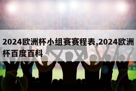 2024欧洲杯小组赛赛程表,2024欧洲杯百度百科